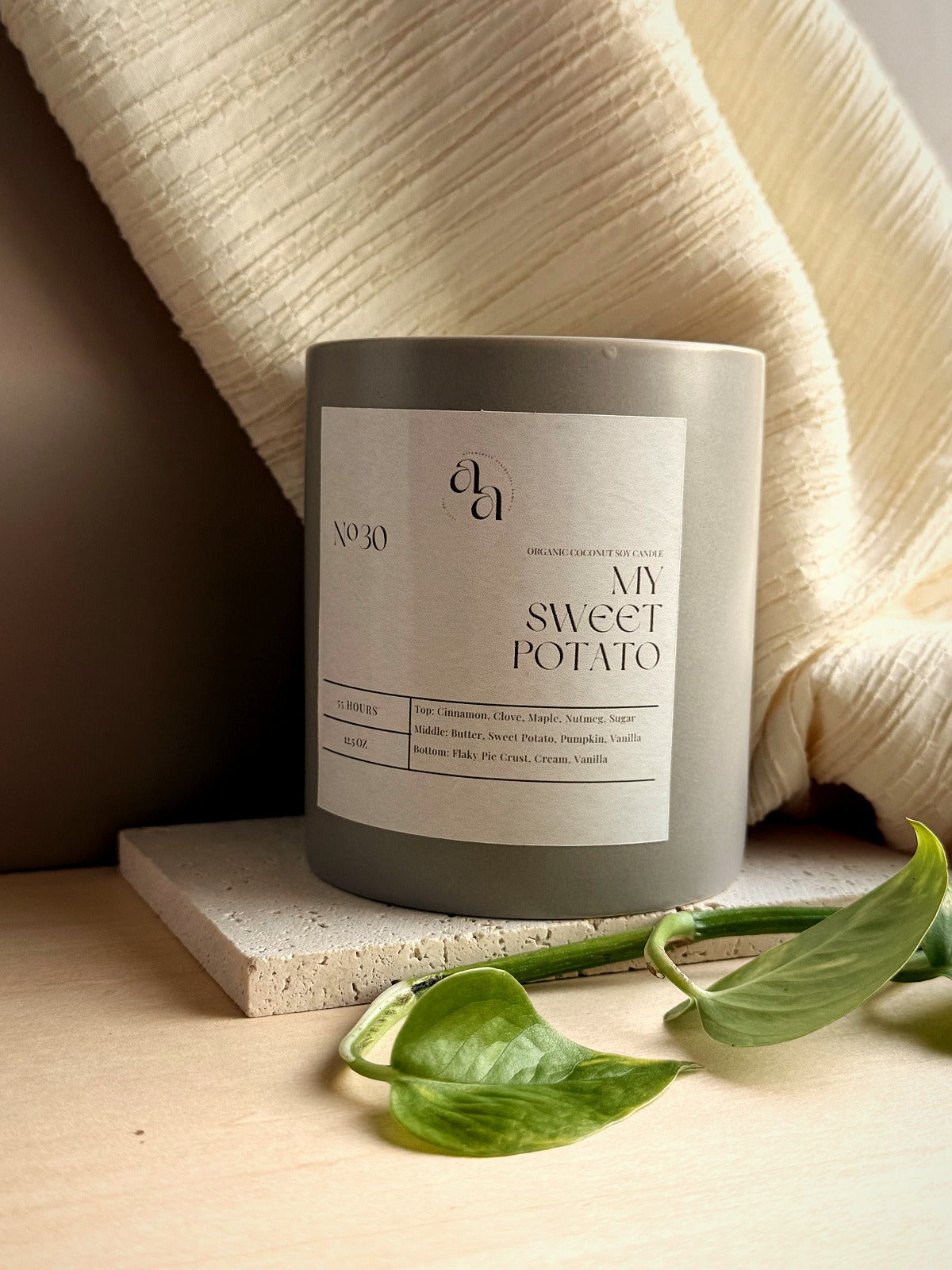 Hand-Poured Coconut Soy Wooden Wick Candle — My Sweet Potato