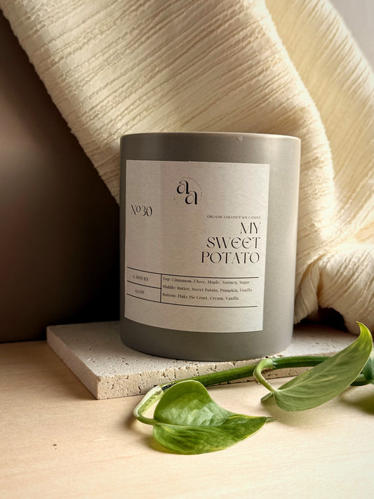 Hand-Poured Coconut Soy Wooden Wick Candle — My Sweet Potato