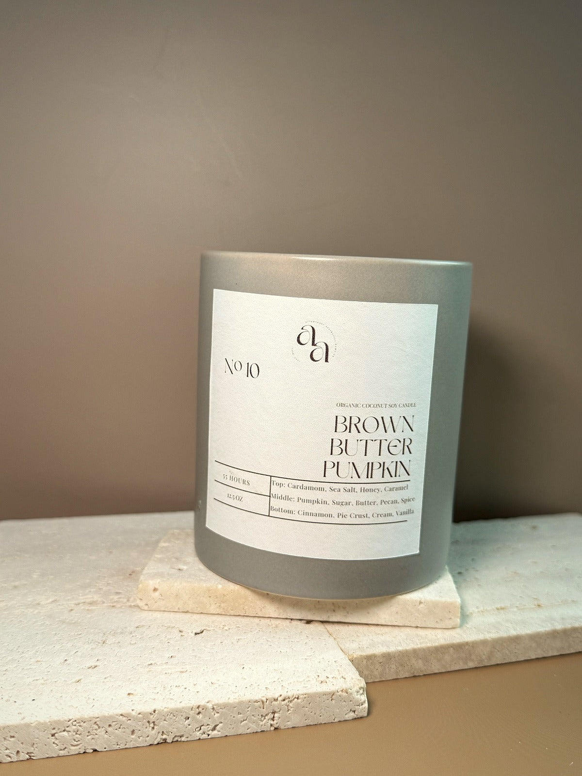 Hand-Poured Coconut Soy Wooden Wick Candle — Brown Butter Pumpkin