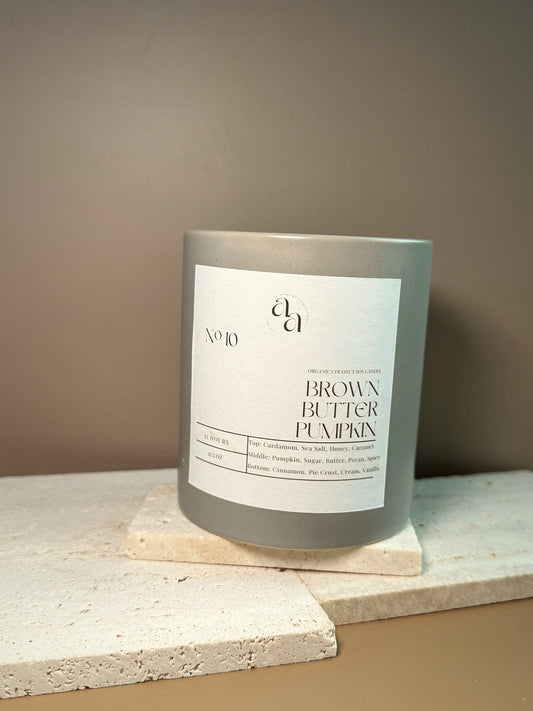 Hand-Poured Coconut Soy Wooden Wick Candle — Brown Butter Pumpkin