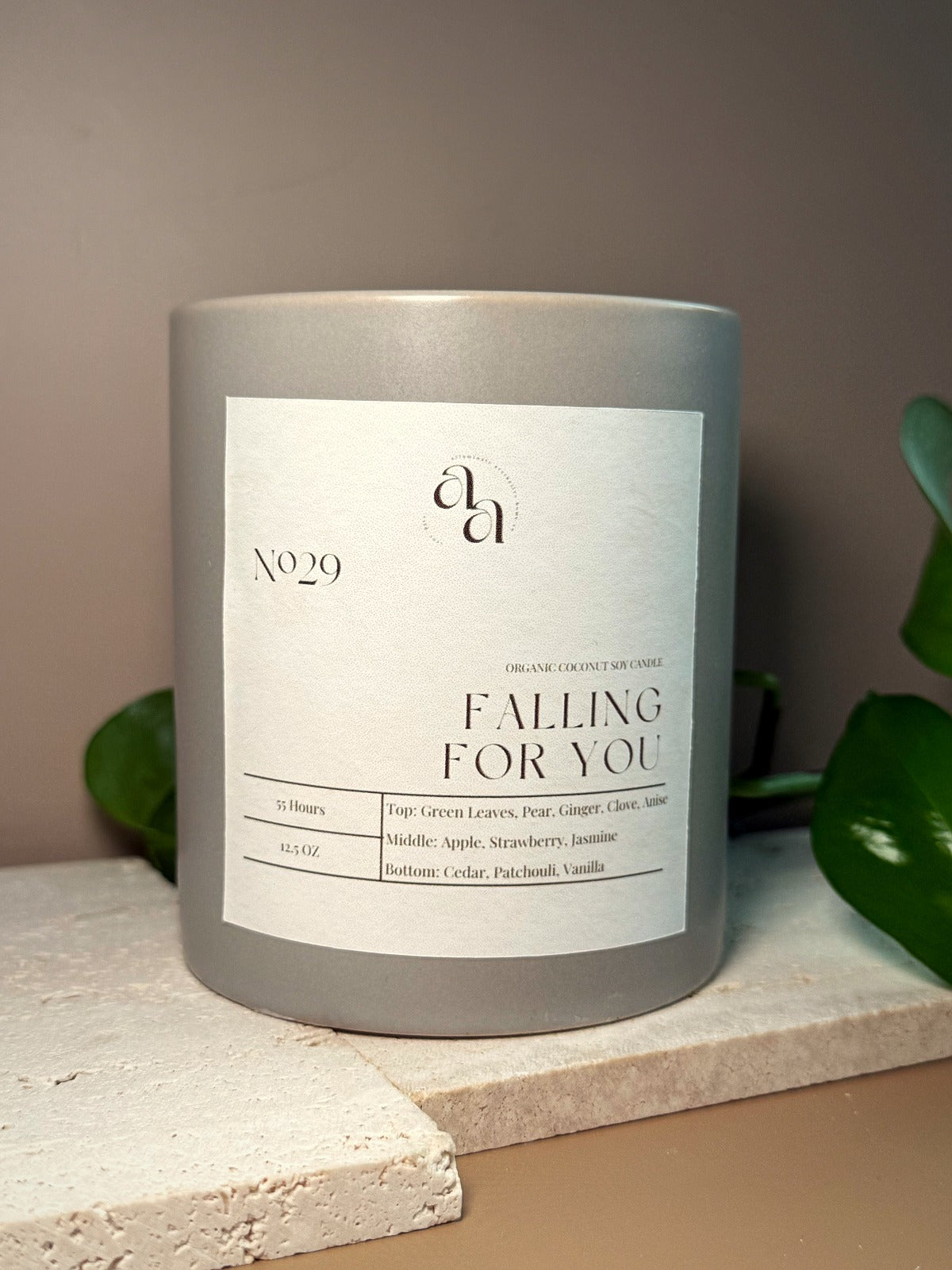 Hand-Poured Coconut Soy Wooden Wick Candle — Falling For You